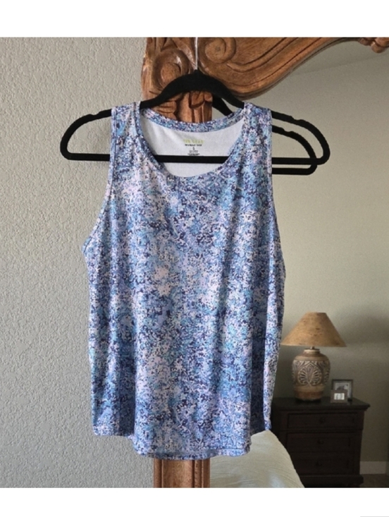 tek gear Tops - Tek Gear Workout Gear Blue Multi-Pattern Sleeveless Tank NEW